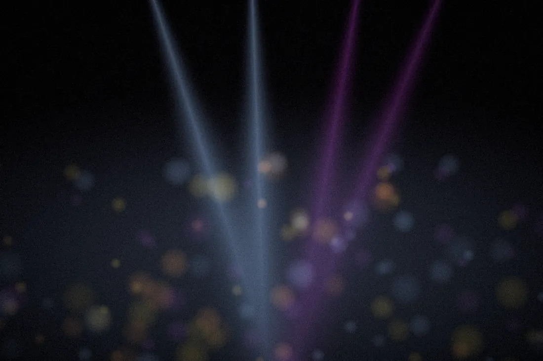 Luz fría de producción de evento